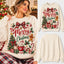 Retro Merry Christmas Gingerbread & Cocoa Graphic Sweatshirt