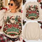 Cozy Merry & Bright North Pole Christmas Graphic Crewneck Sweatshirt