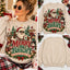 Cozy Merry & Bright North Pole Christmas Graphic Crewneck Sweatshirt