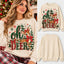 Oh Deer Christmas Tree & Reindeer Sand Graphic Sweatshirt
