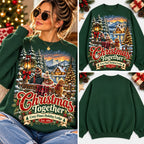Cozy Pines Holiday Lodge Mountain Cabin Christmas Graphic Crewneck