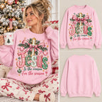 Jesus Is The Reason For The Season Pink Coquette Christmas Sweatshirt