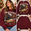 Nostalgic Polar Express Uniform Bell Ticket Cocoa Train Maroon Sweatshirt