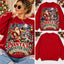 Classic Santa's Winter Day Est 1960 Red Graphic Pullover Sweatshirt