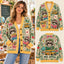 Personalized Teacher Raccoon Knitted Cardigan Sweater