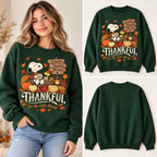 Thankful For The Little Things Sweatshirt – Cute Thanksgiving Snoopy & Pumpkins Crewneck