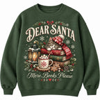 Dear Santa More Books Please Christmas Sweatshirt, Winter Sweater Outfit