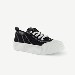 Court Royale: Vulcanized Court Shoe - Black/White
