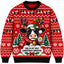 Funny Cow Ugly Christmas Sweater Reindeer Antlers Xmas Red Graphic Sweatshirt