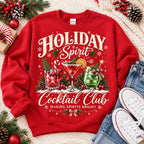 Christmas Drinks & Cocktail Lovers Holiday Christmas Sweatshirt, Winter Sweater Outfit