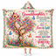 Personalized To My Granddaughter Hooded Blanket, Tree of Life Butterfly Gift