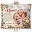 Personalized Photo Nana Hooded Blanket, Custom Long Distance Airmail Hug Gift