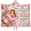 Personalized To My Granddaughter Hooded Blanket, Floral Grandma Gift