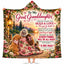 To My Great Granddaughter Hooded Blanket - Floral Sunset Fleece Throw Gift from Great Grandmother