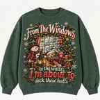 To The Walls Deck These Halls Christmas Sweatshirt, Winter Sweater Outfit