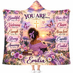 Personalized You Are Emilia Hooded Blanket, Chrismas Women Gift