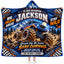 Personalized To Our Grandson Hooded Blanket - Monster Truck Fleece Throw Gift from Grandma & Grandpa