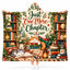 Just One More Chapter Wearable Hooded Blanket - Bookshelf, Reading Cats & Coffee Cup Throw Blanket, Reader Gift