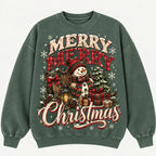 Merry Merry Snowman Christmas Sweatshirt, Winter Sweater Outfit