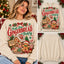 Retro North Pole Gingerbread Bakery Sweatshirt, Vintage Christmas Cookie Baking Graphic Sweater
