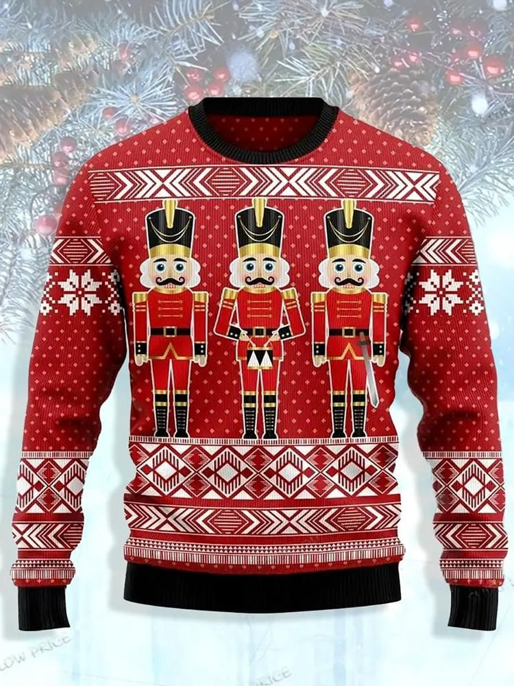 Nutcracker Soldiers Christmas Ugly Sweater Best Ugly Christmas Sweaters Gifts For Men