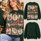 Vintage The Nutcracker Christmas Sweatshirt, Retro Ballerina Sugar Plum Fairy Ugly Sweater