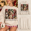 Vintage Oh Come Let Us Adore Him Sweatshirt, Retro Jesus Holy Family Cross Ugly Sweater