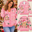 Personalized First Christmas As Parent Knitted Cardigan Sweater - Custom Baby Name