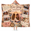 Personalized Best Friend Photo Collage Hooded Blanket, Custom Travel Gift