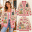 Custom Name "Teach Love Inspire" Teacher Knitted Cardigan - Pastel Pink Sweater