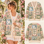 Personalized "Faith Hope Love" Christian Knitted Cardigan - Custom Name Sweater