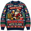 Aint No Laws When Youre Drinking With Claus Sweatshirt, Funny Beer Santa Ugly Xmas Sweater