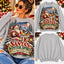 Vintage Santa's Winter Spirit Sweatshirt, Retro Santa Claus Dog Snowy Nights Ugly Sweater