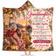 To My Granddaughter Hooded Blanket, Love Grandmother Sunset Swing Gift