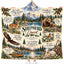 Personalized Christian Shepherd Hooded Blanket, Bible Verses Mountain Wildlife Gift