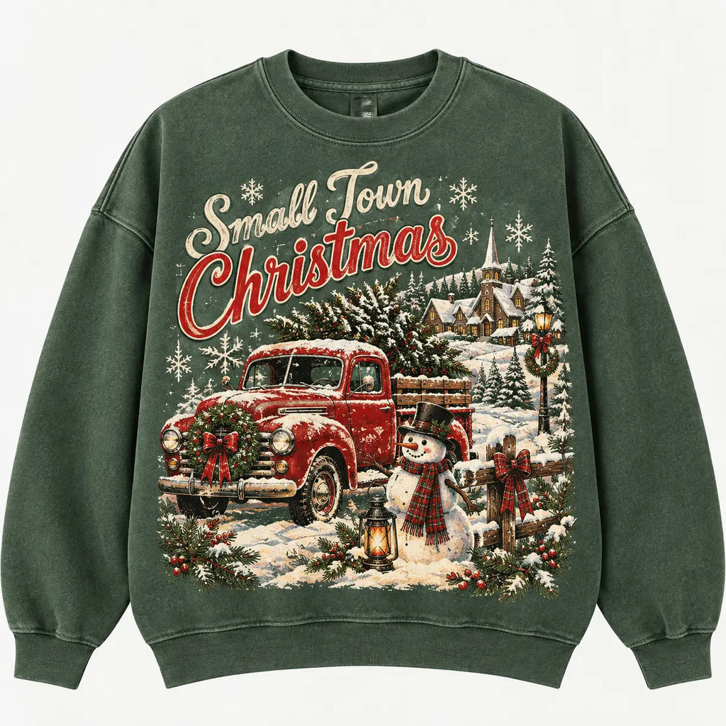 Small Town Christmas North Pole Sweatshirt, Winter Sweater Outfit