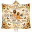 Personalized To My Badass Daughter Hooded Blanket, Sunflower I Am The Storm Gift