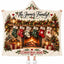 Personalized Family Christmas Hooded Blanket - Fireplace Stockings Fleece Throw Gift