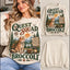 Quest Squad Broccoli Sweatshirt, Funny Vintage Hiking Cat Adventure Sweater
