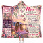 To My Niece Hooded Blanket, Love Your Aunt Floral Sunset Encouragement Gift