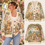 Vintage Storybook Woodland Friends Picnic Knitted Cardigan - Pastel Cream Knitwear