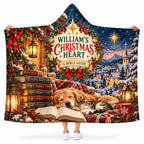 Personalized Christian Christmas Hooded Blanket - Bible Faith Hope Love Fleece Blanket Gift