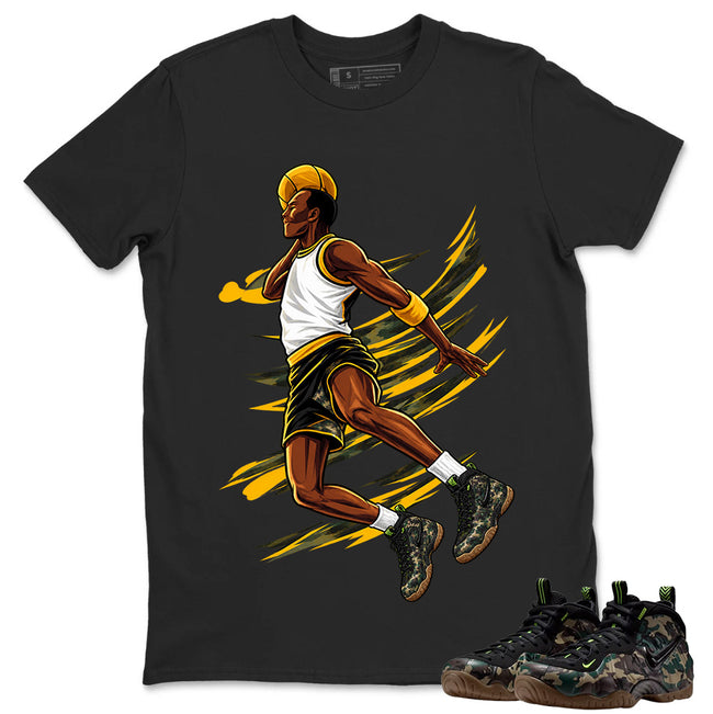 Air Ball Shirt To Match Air Foamposite Pro Black Camo Unisex Cotton Graphic Tee Hover Image