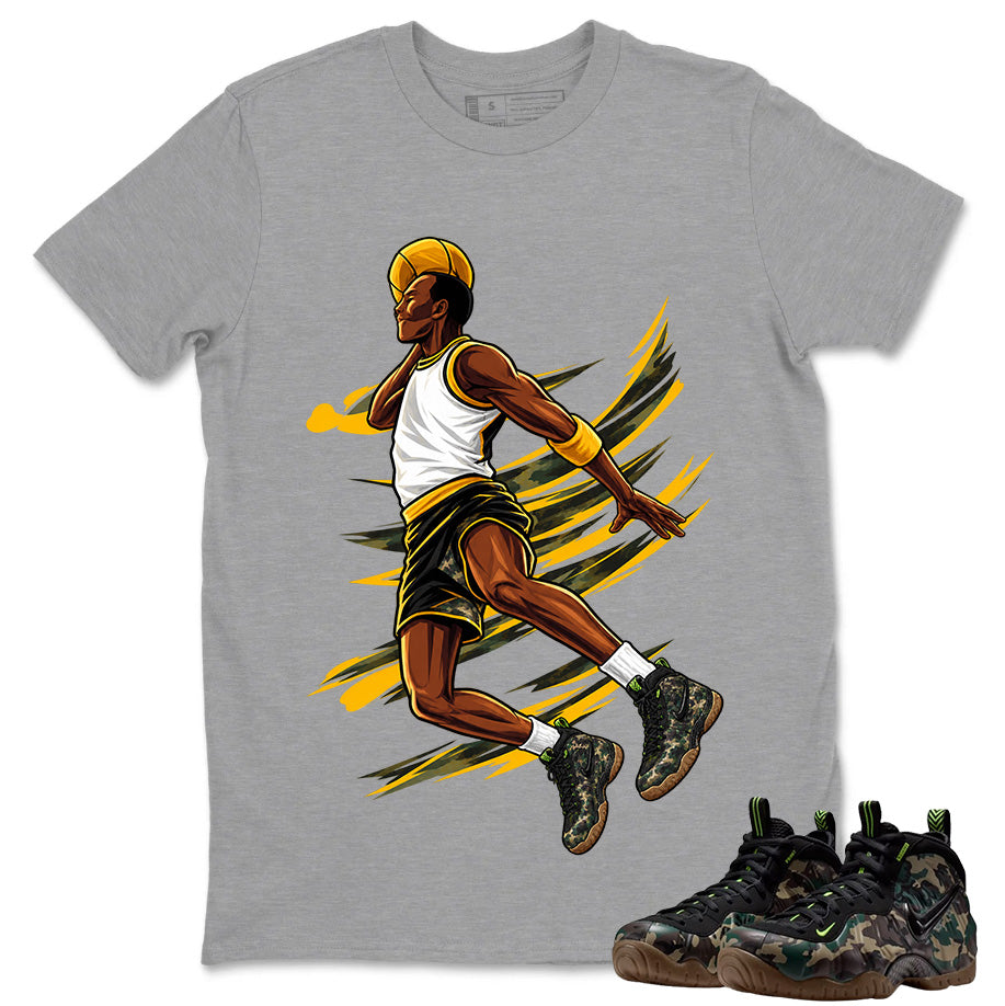 Air Ball Shirt To Match Air Foamposite Pro Black Camo Unisex Cotton Graphic Tee