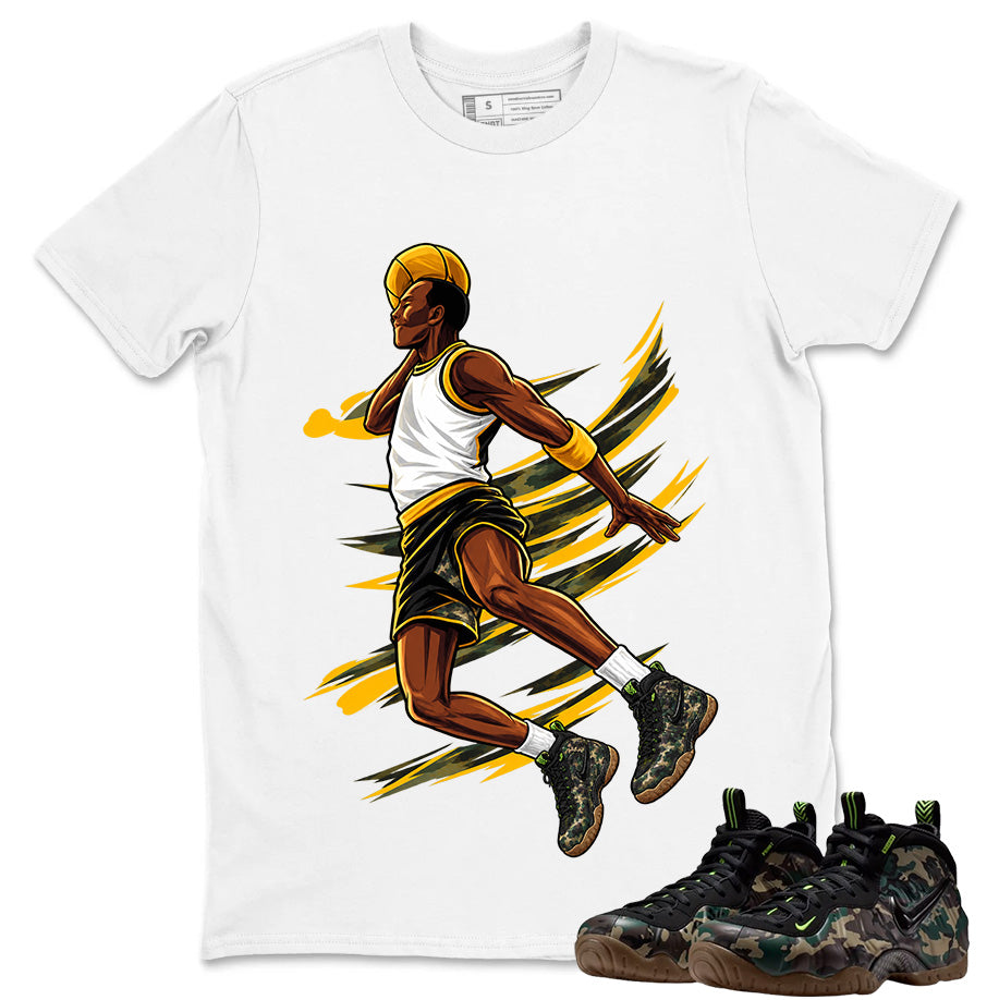 Air Ball Shirt To Match Air Foamposite Pro Black Camo Unisex Cotton Graphic Tee