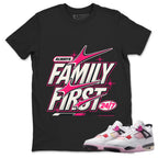 Alway Family First Shirt To Match Air Jordan 4 Comic Unisex Cotton Graphic Tee