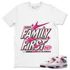 Alway Family First Shirt To Match Air Jordan 4 Comic Unisex Cotton Graphic Tee