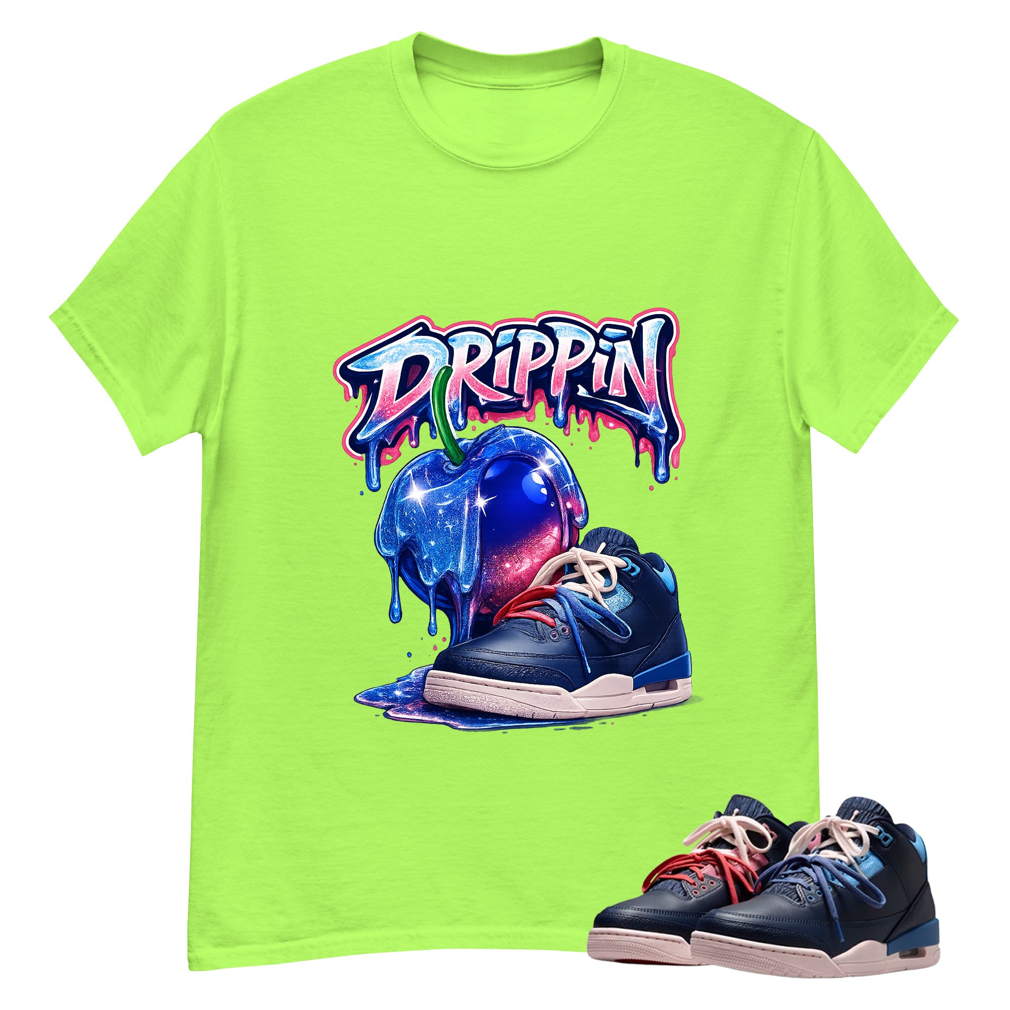 Apple Drippin Shirt To Match Air Jordan 3 Sports Renaissance Unisex Cotton Graphic Tee