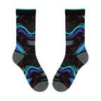 Aqua 2025 Sneaker Match Socks – Air Jordan 8 Retro Inspired Mid-Cut Crew Socks