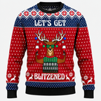 Bản nâng chất lượng của ảnh áo sweater Reindeer Let's Get Blitzened